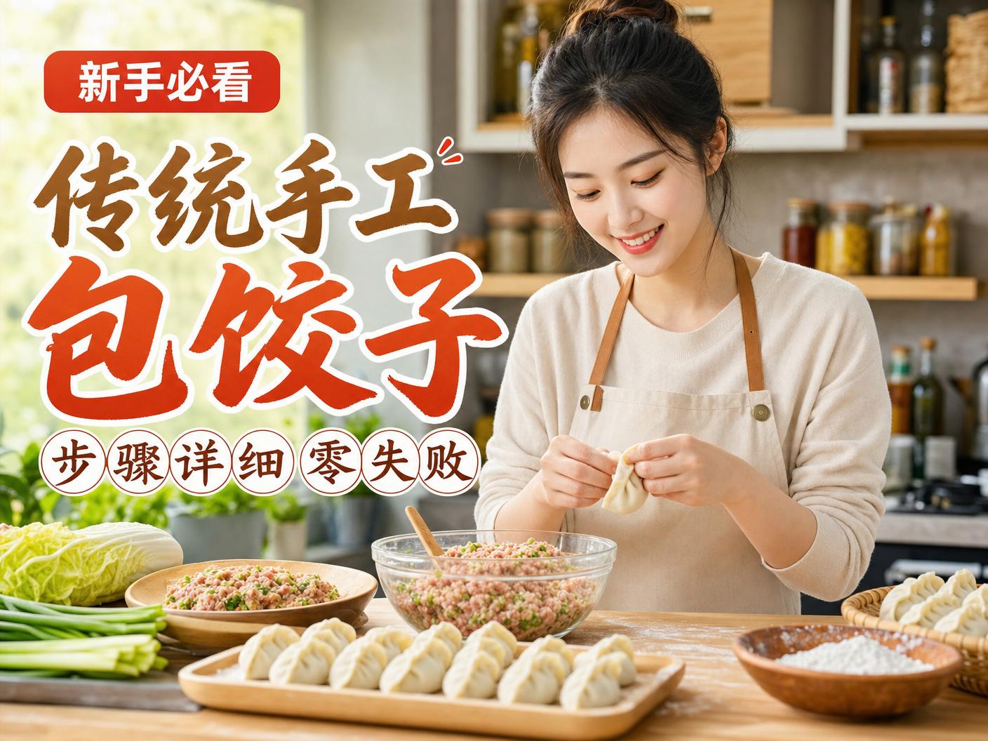 51短视频-【51短视频】传统手工包饺子教程传媒演示，步骤详细零失败